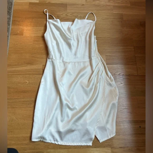 nasty gal white satin dress White Satin Dresses